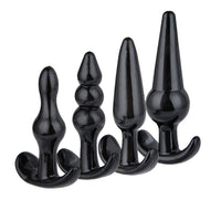 4 Pack Silicone Anal Butt Plug Ass Bum Beads Trainer Kit Sub BDSM Female Sex Toy