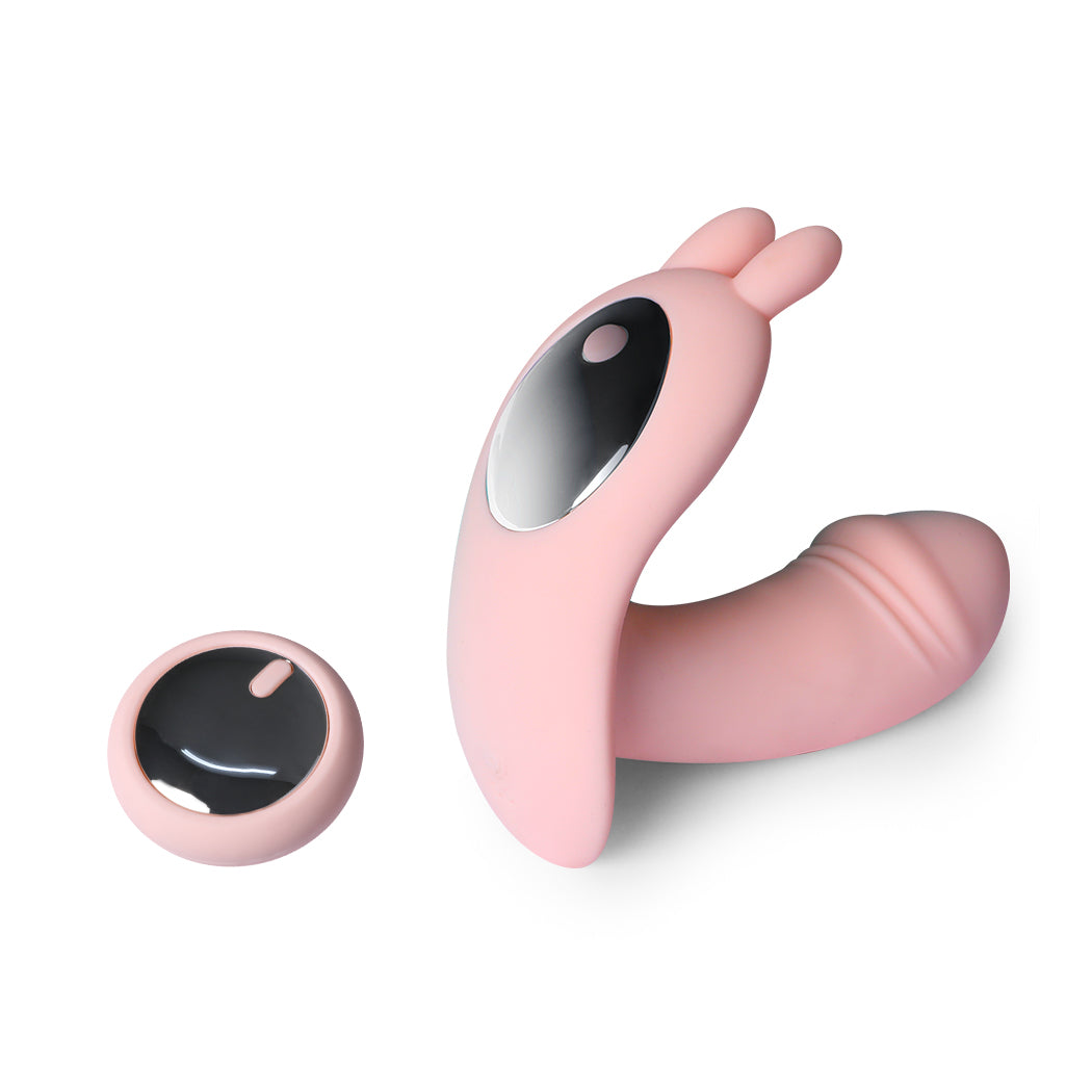 Rabbit Vibrator Wireless Control Clit Dildo Rechargeable Sex Toy Love Women Pink