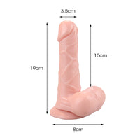 Dildo Dong Realistic Penis Suction Cup Veined Shaft With Balls Sex Toy Adult L