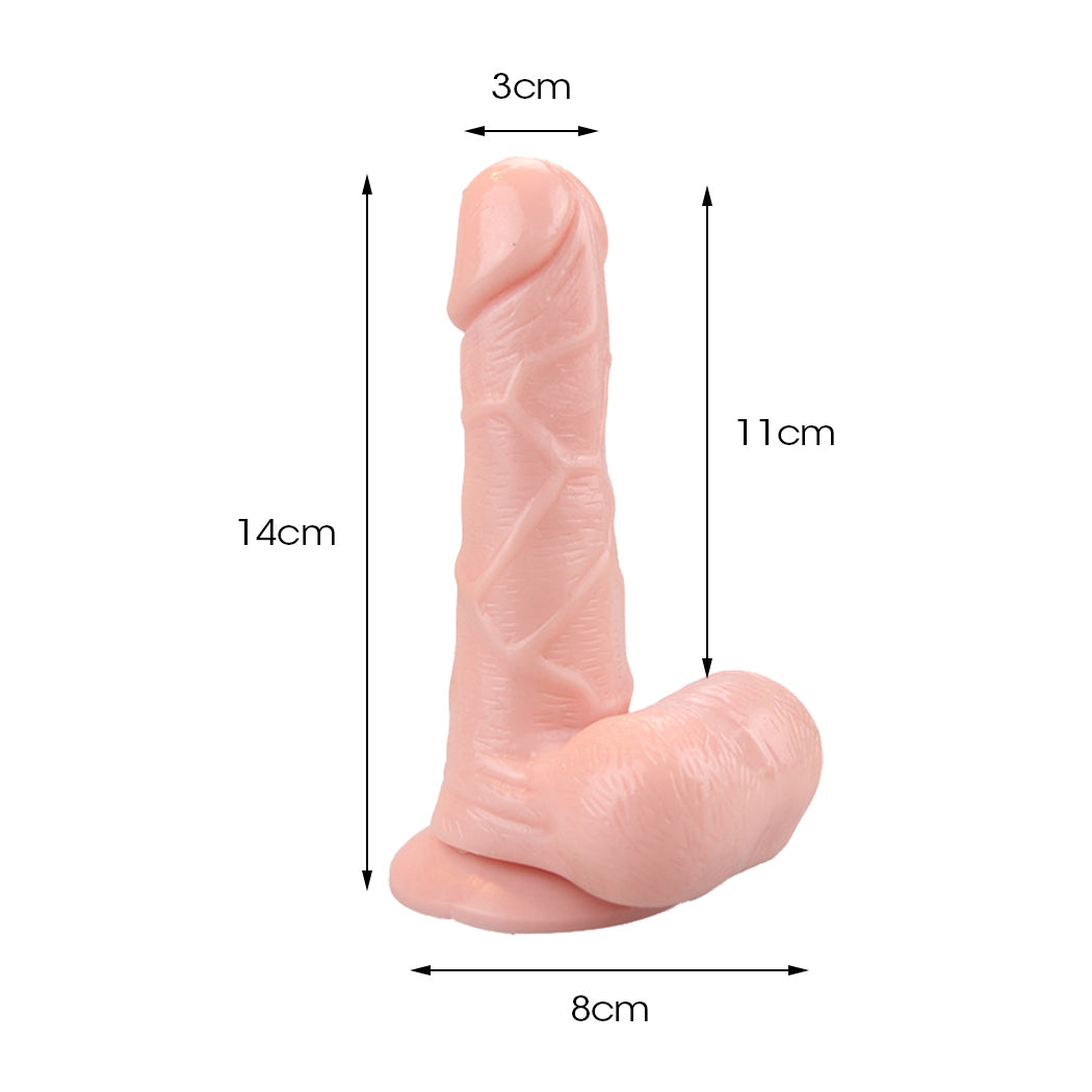 Dildo Dong Realistic Penis Suction Cup Veined Shaft With Balls Sex Toy Adult S
