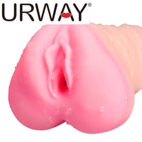 Urway Masturbator Dildo Unisex Vagina Penis Anal Adults Realistic Sex Toy