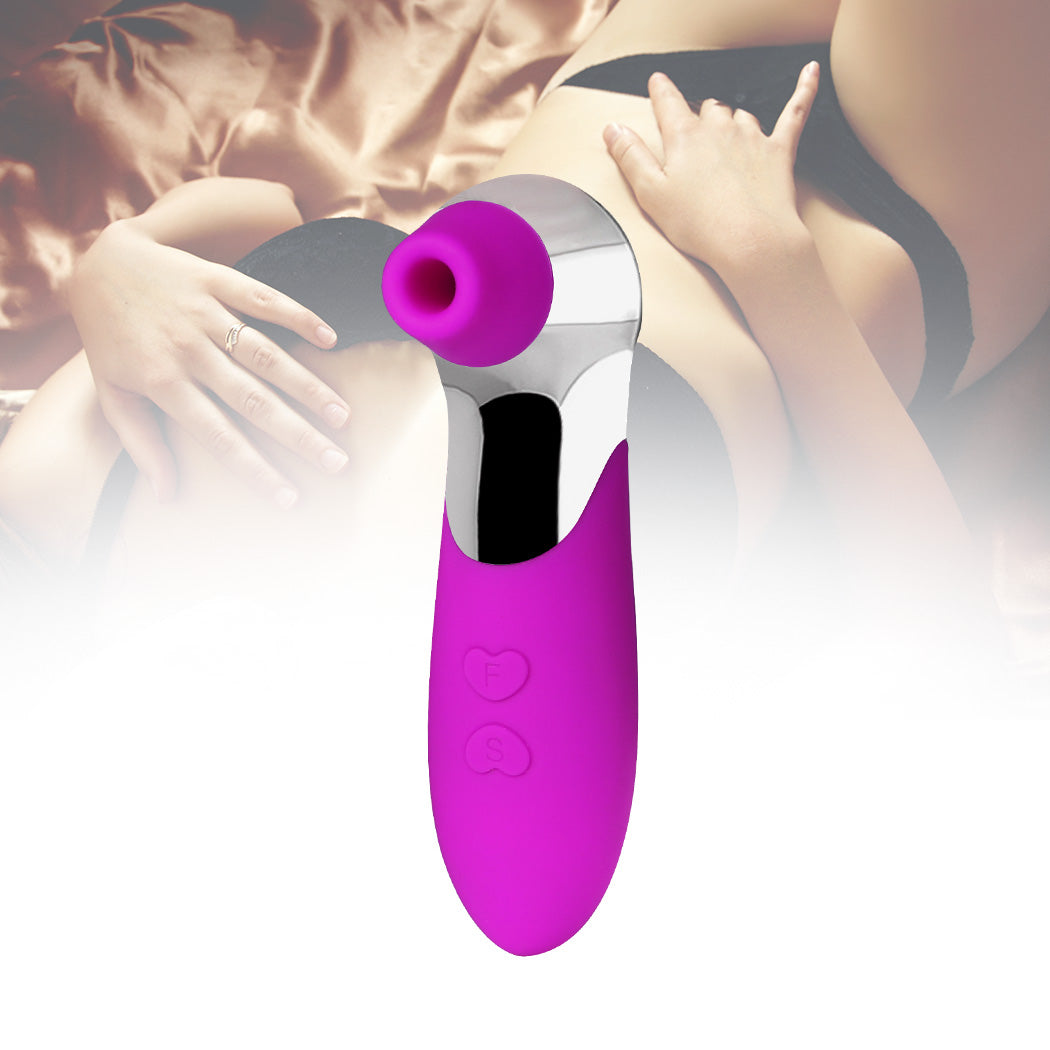 Vibrator Female Suction Sucking USB Rechargeable Women Adult Spot Sex Toy Purple